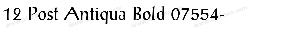 12 Post Antiqua Bold 07554字体转换